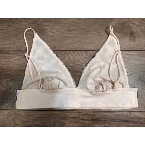 FREE PEOPLE JUST BEAD IT BRALETTE POWDER SAND COMBO M - Picture 3 of 9